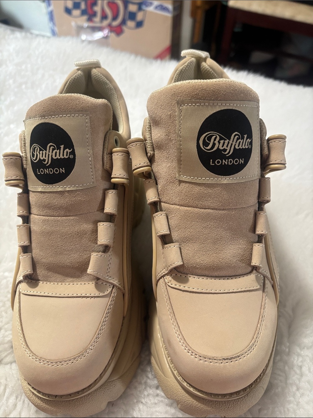 Buffalo David Bitton Women's Tan Platform Sneakers - Picture 11 of 12